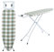 CROWNSHOP Ironing Board Universal Extra Wide Iron Board with Silicon Iron Rest Ironing boards Large Adjustment Height Lightweight Large Table TopIron Board Foldable Non Slip (About 110 x 32cm)