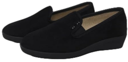 COZSERIES Zapatillas de Casa Mujer Invierno | Zapatos de Paño con Cuña | Calzado Anatómico con Cierre de Gancho y Bucle | Suela de Caucho Antideslizante | Interior de Suapel | Hecho en España