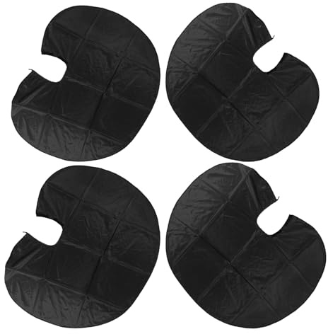 Healifty 4pezzi Grembiule per Tintura Capelli da Salone Riutilizzabile in Poliestere Oversize Nera per Taglio Permanente Decolorazione Lavaggio Colore Adattabile per Adulti