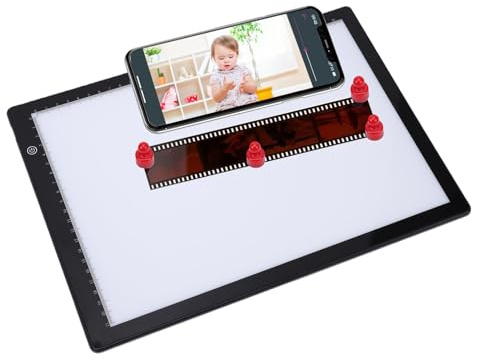 Tangxi Slide Viewer-ljuslåda, Ultratunn A4-USB-driven Ljusskanner för Att Skanna Diabilder och Negativ Film, med App, LED-box med 3 Nivåer för Att Rita Konstnärer
