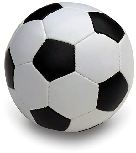 alldoro 60302 Softball Ø 10 cm, kleiner, weicher Schaumstoff-Fußball für Kinder ab 0 Jahren, schwarz-weiß, Ball für indoor & outdoor