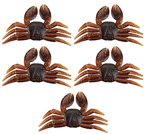5 Unids/Lote PVC Cebo de Pesca Suave, Cebo Realista Tackle de Pescado Gusano Señuelos de Pesca Cangrejo Artificial Cebo Accesorios