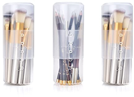 OCHEAL Makeup Brush Holders, 3 Pack of Makeup Brush Organizer Travel Case Retractable Plastic Travel Makeup Brushes Holder for Vanity Makeup Artist Brushes Storage Cup