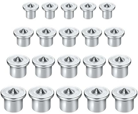 20 Pcs Dowel Pin Center Woodworking Alignment Tool, 6/8/10/12mm Dowel Centre Point Set