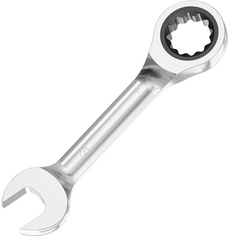 FOCMKEAS 1/2 Anti-slip Stubby Ratcheting Combination Wrench SAE