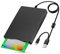 Kinetxiaxia - External USB floppy drive FDD 1.44MB 3.5 inch - PC and MAC - Slimline Floppy Disk Drive External - Portable - Plug and Play - black -