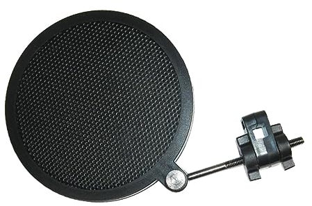VICASKY Double-layer Iron Mesh Mic Filter Shield Small Windscreen for Microphone Reduces Popping Hissing and Saliva Accumulation Black