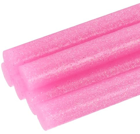 QUARKZMAN 6 stycken limpinnar 11 mm x 200 mm mini limpistol limpistol varmlim limstift för reparation konst dekoration gör-det-själv hantverk glitter rosa