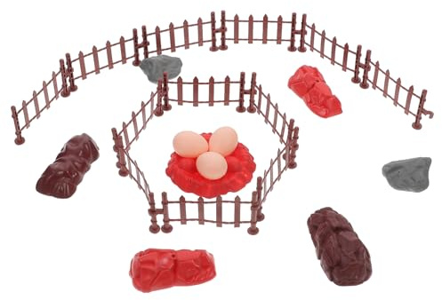 Milisten 22 Pezzi Recinzione Decorativa Per Piccoli Giardini Recinzioni in Pietra Per Aiuole Da Giardino Recinzione Artificiale a Traliccio Bastoncini