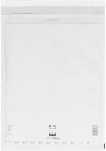 verpacking 50 Luftpolstertaschen Versandtaschen Luftpolsterumschlag K10, Innenmaß: 370 x 470 mm, Weiß Versandverpackung Polsterumschläge selbstklebend geeignet für DIN A3+