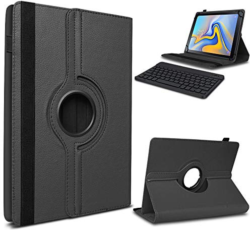 UC-Express Tablet Schutz Hülle kompatibel für Samsung Galaxy Tab S5e Bluetooth Tastatur QWERTZ Tasche Keyboard Kunstleder Standfunktion 360 Drehbar Cover Case in Schwarz