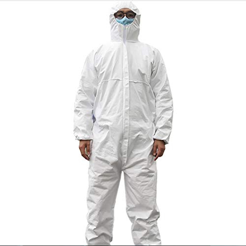 Mono de protección anti-estático de ácido químico alcalino Aceite antiestático Compuesto Protección traje de tela SMS Mono,desechable,elástico Cuff,M