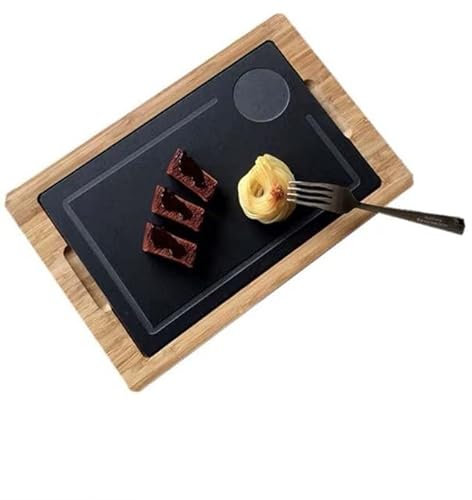 VIRUL Platos de Pizarra para Queso, Bandeja para Frutas, Tablas de charcutería para Queso, Sushi, repostería, Pan, Tabla para Aperitivos y Plato para Carne