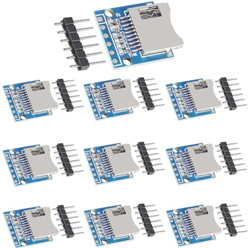 Youmile 10 pcs SD Card Module Micro SD SDHC TF Card Adapter Reader Module con chip di conversione livello interfaccia SPI con pinheader per Arduino