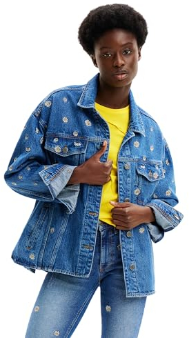 Desigual CHAQ_FLOWERS, 5053 DENIM MEDIUM WASH, XL