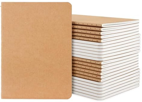 Yarotm Notizbuch A6 Dotted - 24 Stück Gepunktet Notebooks 10x14cm - Notizbücher Kraft Softcover Notizblock A6-100GSM Dotted 5mm Tagebuch 30 Blatt - Notizbuch A6 Klein Reisetagebuch
