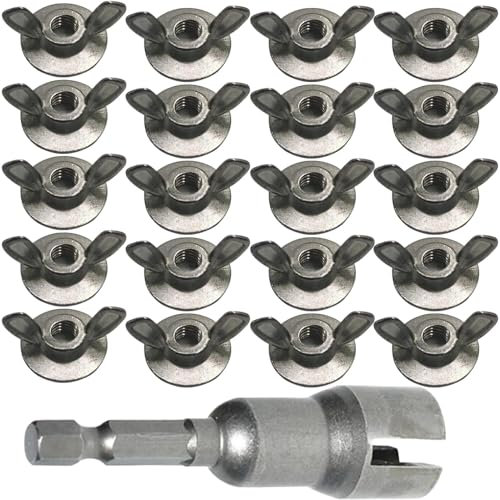 Tuercas de mariposa de varios tamaños, tuercas y pernos de mariposa - Kit surtido de tuercas de mariposa multifuncionales - Tuerca de mariposa de aleación, tuerca de tornillo manual para mujeres,