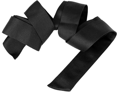 Maya Deluxe Womens Sash Belt Ladies Satin Sash Waist Tie Ribbon Bow Accessory for Bridesmaids Bridal Wedding Prom Evening Occasion, Black L-XL