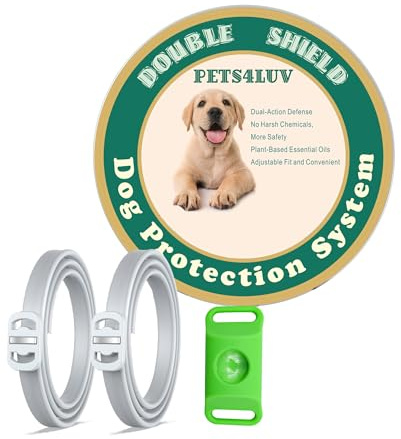 Collier Antiparasitaire Chien 2 en 1 – Anti-Puces et Tiques avec Clip Répulsif Moustiques, Réglable, Imperméable, Protection Longue Durée