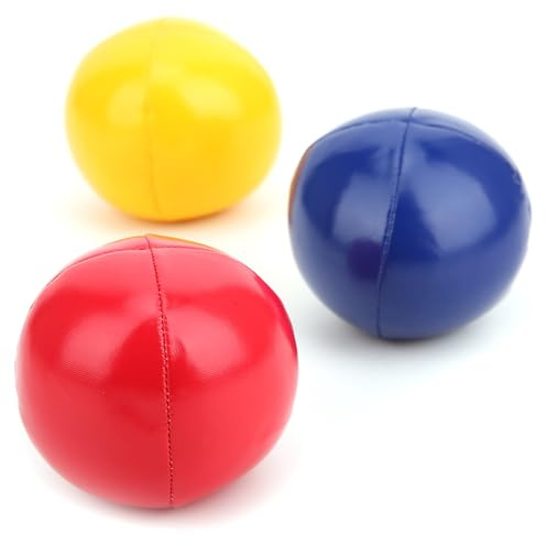 Fockety Palla Acrobatica Morbida da Giocoliere con Borsa in Rete, Antistrappo e Impugnatura Comoda, Confezione da 3 Lanci Acrobatici a Mano per Imparare la Giocoleria