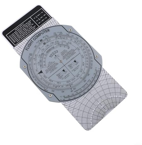 E6B Règle de calcul d'aviation pour entraînement au vol et navigation, traceur de précision en plastique avec mesure des angles et des distances, règle en ABS transparent