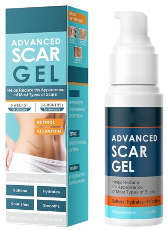 Gel para Cicatrices 50ml, Crema Reparadora para la Piel – Suaviza e Hidrata, Ayuda a Mejorar la Apariencia de Cicatrices y Marcas, Ideal para Rostro y Cuerpo, Adecuado para Todo Tipo de Piel