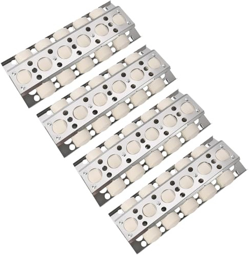 GasSaf Heat Plate for Select Turbo BBQ Replacement Parts, 16.5 inch Briquette Tray for Turbo Sts, Elite, Classic Gas Grills, 4-Pack Stainless Steel Heat Plates for Nexgrill Grill Parts(16 1/2 x 6 1/2)