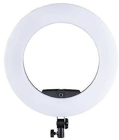 Walimex pro Medow 960 Pro - Luce ad anello a LED, Bi-Color 3200-5500 K, dimmerabile, con telecomando, 96 W, compatibile con vari treppiedi