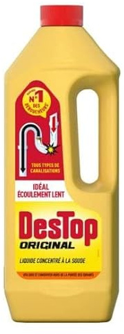 DESTOP Déboucheur Liquide ORIGINAL - 4 doses par Flacon de 950ml - Lot de 2