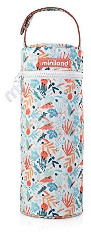 Miniland Thermibag 350 ml. Custodia isotermica con manico per appenderla e trasportarla facilmente. Ideale per biberon o termos. Collezione Mediterranean.