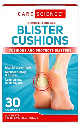 Care Science Blister Cushion Hydrocolloid Gel Bandages, 30 ct | Cushions & Protects Blisters, Long-Lasting