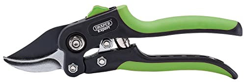 Draper Expert 200mm Bypass Pattern Secateurs | Carbon Steel Cutting Gardening Tool | Heavy Duty Garden Hand Tools | Soft Grip Handles | 94982