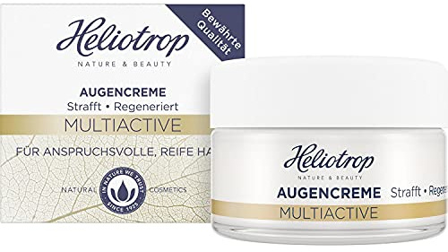Heliotrop Augencreme für anspruchsvolle, reife Haut, Gesichtspflege mit Hyaluronsäure, Ginkgoextrakt und Ceramiden, Multiactive Augenpflege, 1 x 15 ml | WTC: done