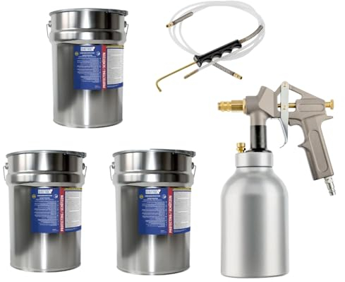 Veteranicar Dinitrol 77B universell Korrosionsschutz 3X 5l & Vaupel Druckbecherpistole 3350 HSDR