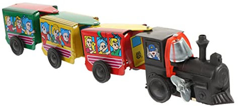 Toyvian Blecheisenbahn Zum Aufziehen Cartoon Spielzeug Wind-up Zug Junge Mädchen Spielzeug Bastelspielzeug Für Junge Mädchen Retro-Stil Tragbar
