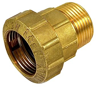 1 Stück Messing Fittings Kupplung 1/2 Zoll Außengewinde für 20 mm PE-Rohr für Wasserrohr in Garten oder Haus (Messing-Kupplung 1/2 Zoll AG, 1, Stück)