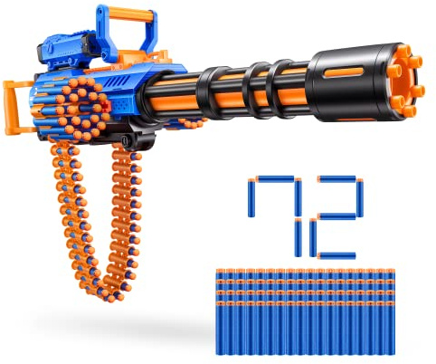 Zuru XSHOT Insanity Gatling Blaster motorizzato con treppiede, include 72 freccette