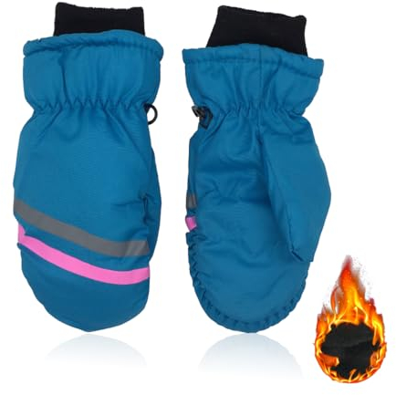 INGJIA Guanti da ciclismo per bambini invernali per ragazze neonato guanti invernali impermeabili guanti da neve sci bambino guanti da bambino guanti guanti in pile per bambini 7 anni