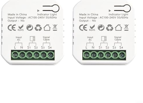 URPIZY Intelligenter Garagentoröffner, kabelloser WLAN-Fernöffner, App-Steuerung und Sprachsteuerung, kompatibel mit Alexa/Tuya (2 Stück)