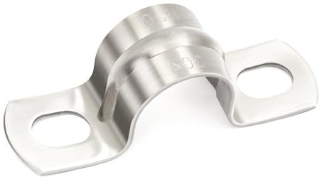 FamlTol 20 Pièces Grillage Rigide Ø 8 mm, 2 Trous Collier de Serrage Pour Fixation Tuyaux et Câbles