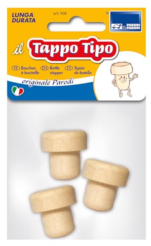 PARODI & PARODI - Tappi Bottiglie Vino e Vetro Forma Tipo, Tappo in Set 3 Pezzi in Polietilene per Contatto Alimentare, Tappo Bottiglia Vino, Birra, Olio, Aceto, Accessori Cucina Salva Freschezza