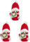 Amosfun 3st Weihnachtsdekorationen Ornament Gartenzwerg Weihnachtswichtel- Zwerggartenstatuen Mini-weihnachtswichtelfiguren Wichteldekorationen Für Zu Hause Auto Gnom Zinn Rot Plüsch