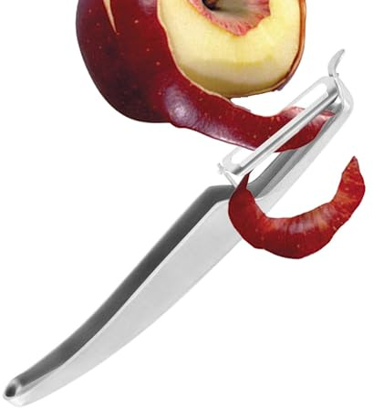Lleno de patatas palas de péndulo 19 cm, pelador de péndulo, pelador de verduras, acero inoxidable cromargan, lavavajillas apto para lavadora