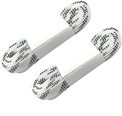 Alephnull Lacets de hockey en ligne Lacets de hockey cirés pour le patinage sur glace Anti-casse 2 paires