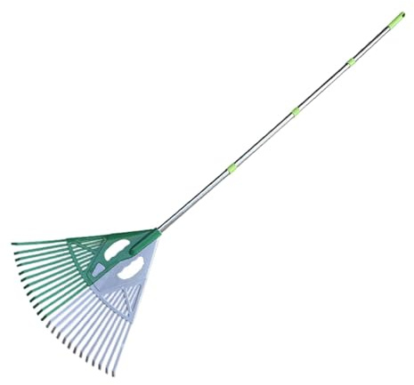 FytStycale Rastrello per Foglie da Giardino, Rastrello da Giardino, Cortile, Fattoria, Resistente, per Raccogliere Tagliata, Arbusti E Foglie, Acciaio Inossidabile