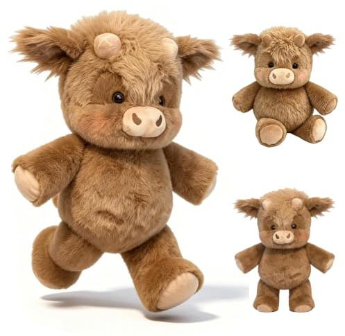 Jouet En Peluche Doux De Vache, Peluche Vache Qui Court, Peluche Qui Court, Peluche Va-che, Doudou Va-che Qui Court, Animal en Peluche De Va-che Qui Court À Fourrure, Pour Enfant Adultes (M3)