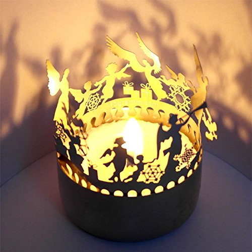 13gramm Engel Schattenspiel, liebevoll gestaltet Super Minigeschenk und Mitbringsel, für Teelicht, unbegrenzt wiederverndbar,günstiger Postversand, Adventskalenderfüllung,Wichtelgeschenk,Grußkarte