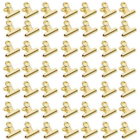 Clip del Raccoglitore, Clip da Graffetta in Metallo per Bulldog, 60 Pezzi Clip del Raccoglitore, Clip Multiuso in Metallo,Clip Bulldog, per etichette Borse, negozi, ufficio e cucina domestica