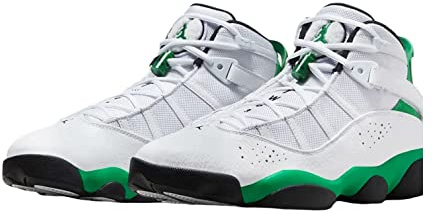 Jordan Herren 6 Ringe Basketballschuhe 322992-012, Weiss/opulenter Garten, 10