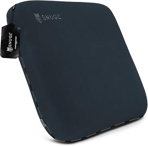 SNUGL Cojín de Sofá Espuma Viscoelástica – Retención de Forma, Terciopelo Hipoalergénico, Soporte Ergonómico, Funda Extraíble y Lavable, Ideal para Hogar y Sofá (Gris Oscuro)